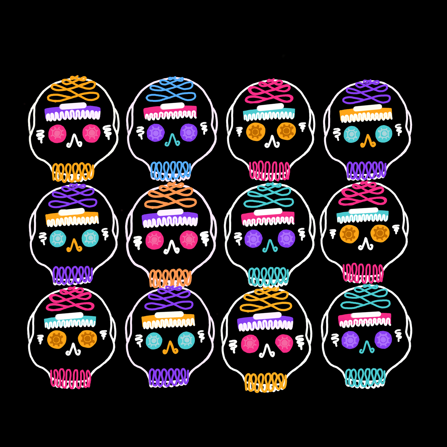 Calaveritas- Tee-shirt unisexe