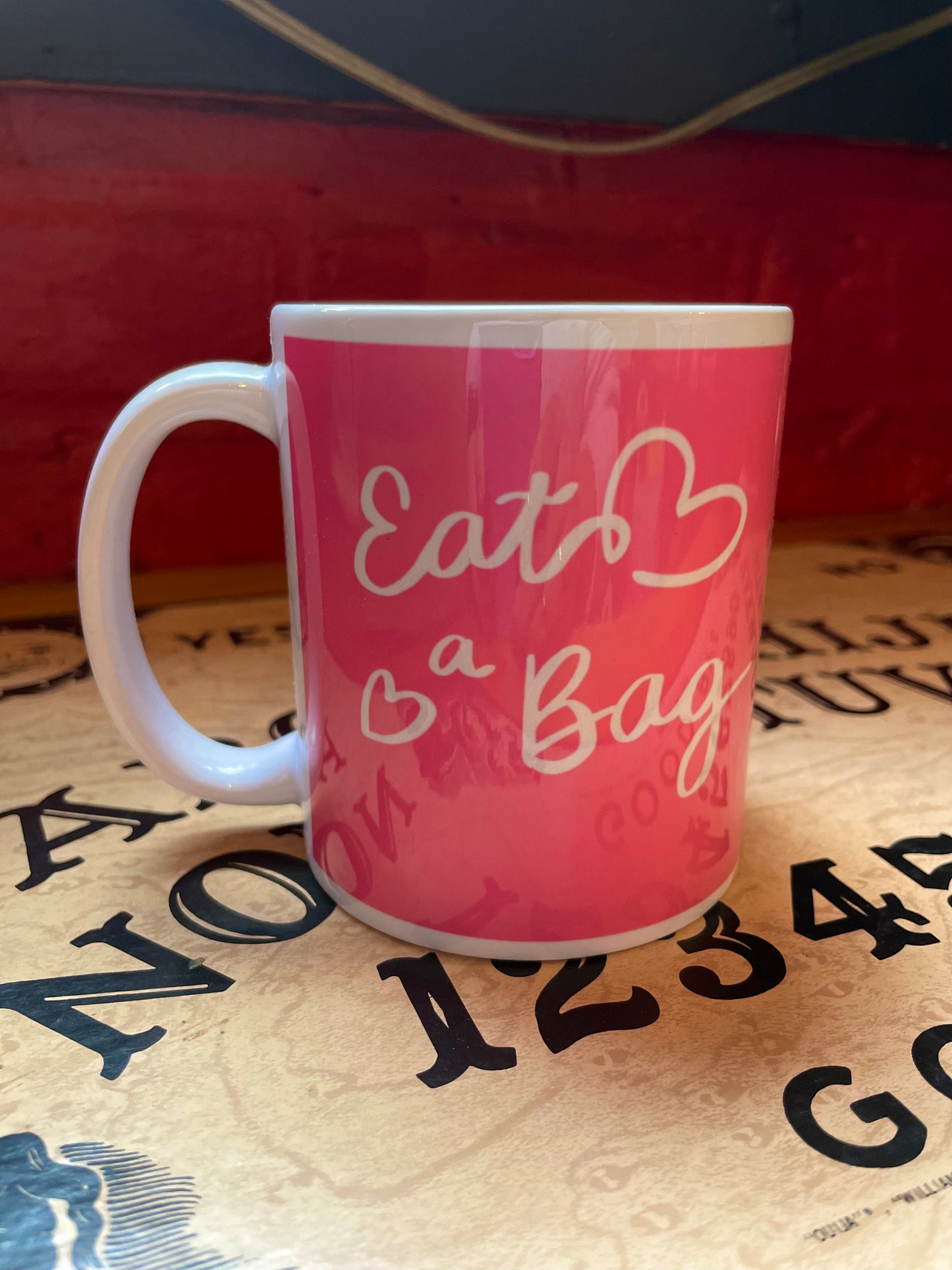 Eat a Bag (pink)- 11oz glossy mug