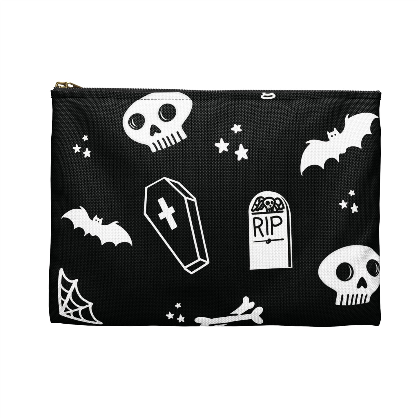 Halloween Accessory Pouch with Spooky Pattern