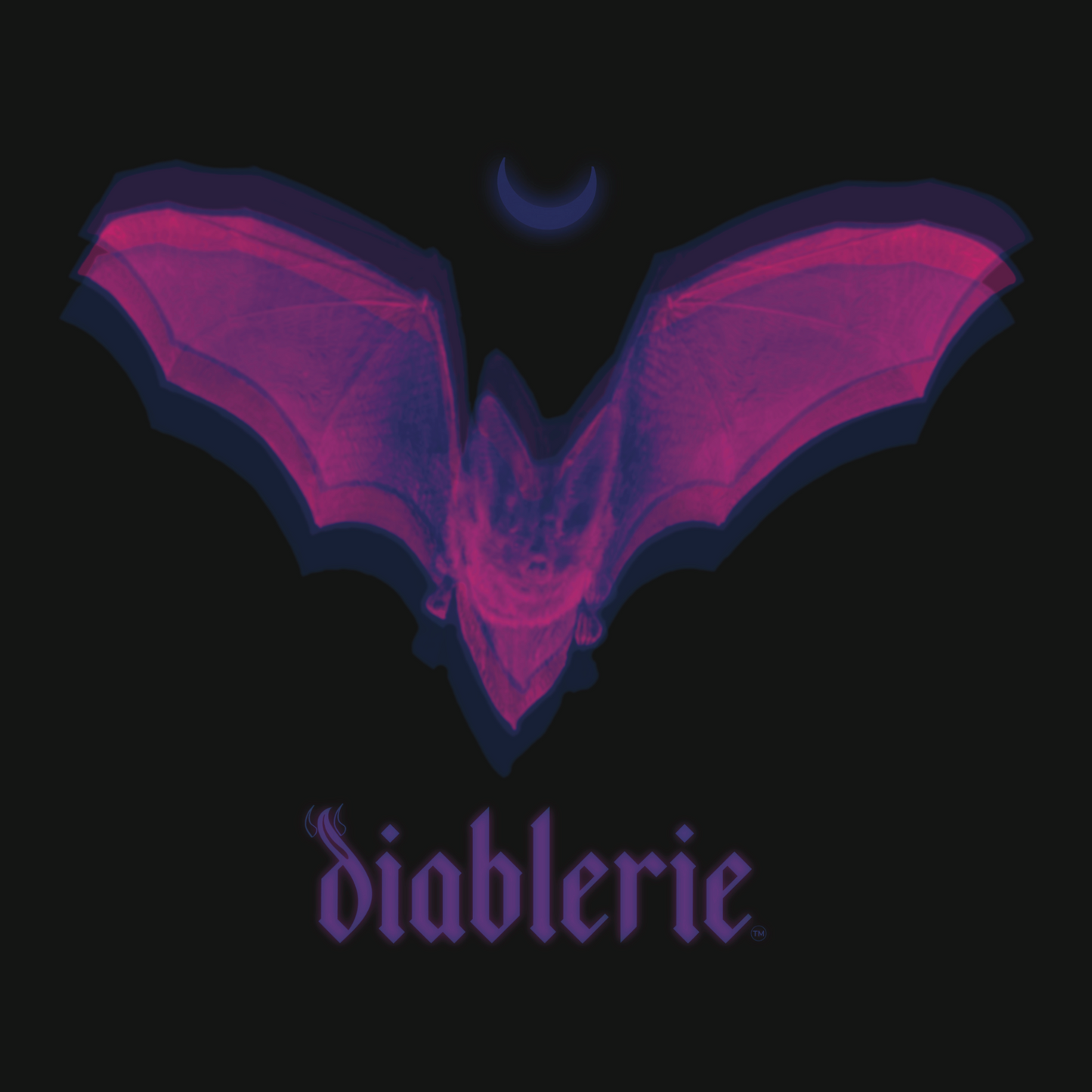 Anaglyph Bat (purple)- Unisex Tee