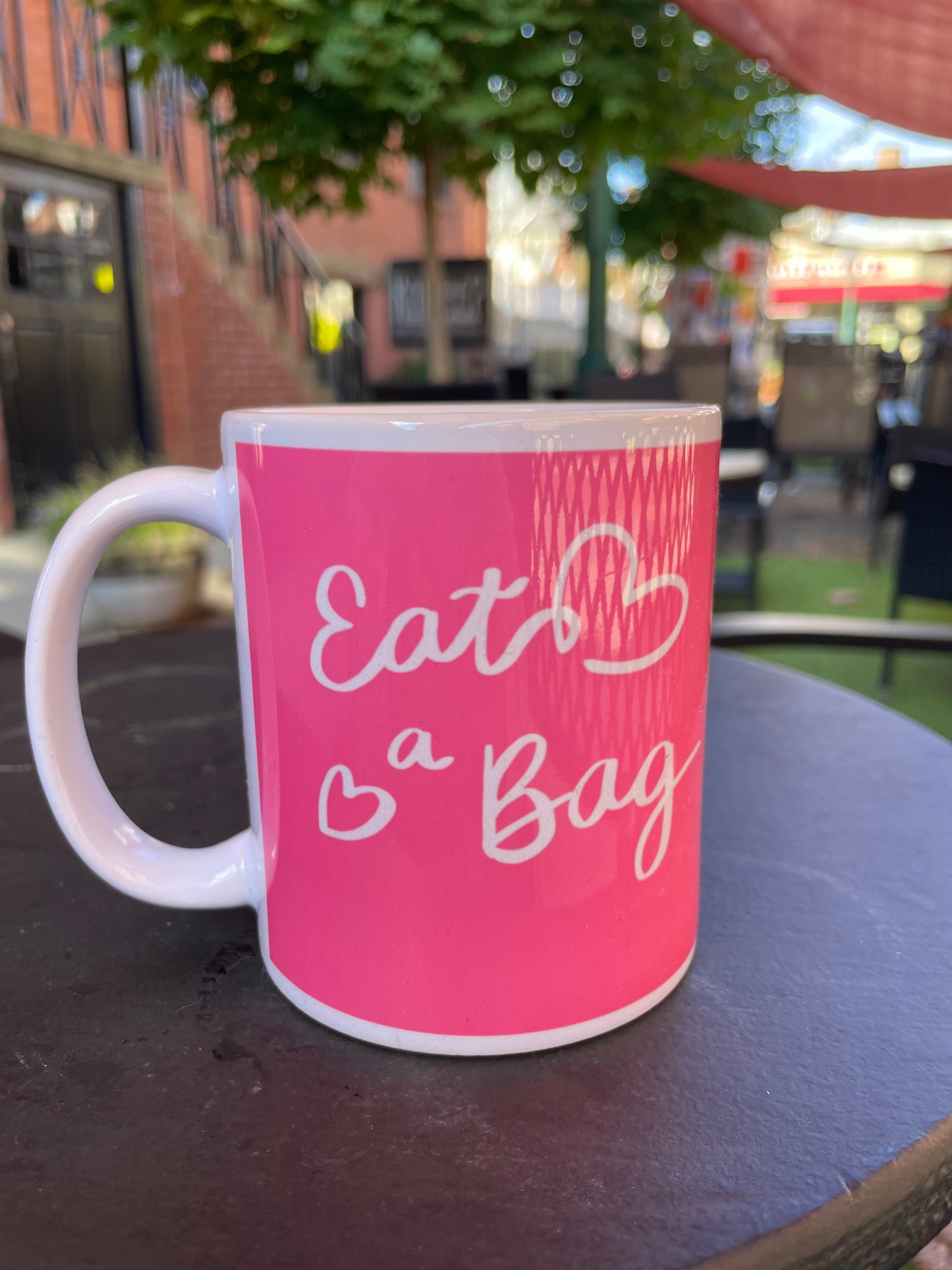 Eat a Bag (pink)- 11oz glossy mug