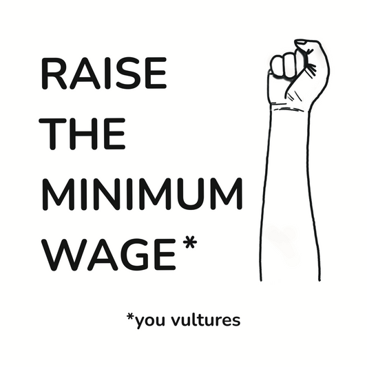 Augmenter le salaire minimum (texte noir) - Tee-shirt unisexe
