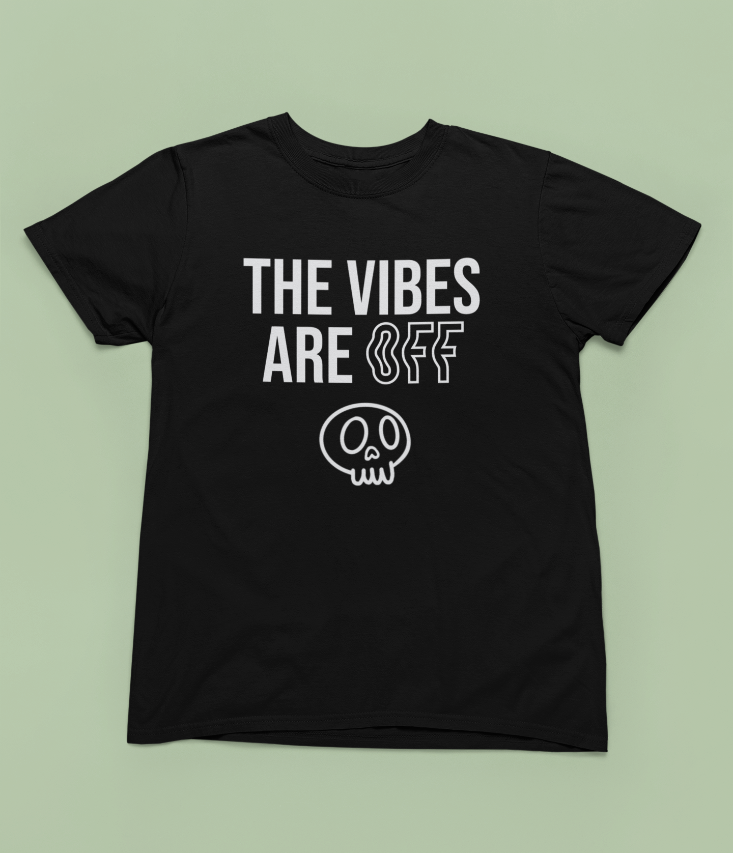 The Vibes Are Off Graphic T-Shirt – Black Unisex Tee – Diablerie
