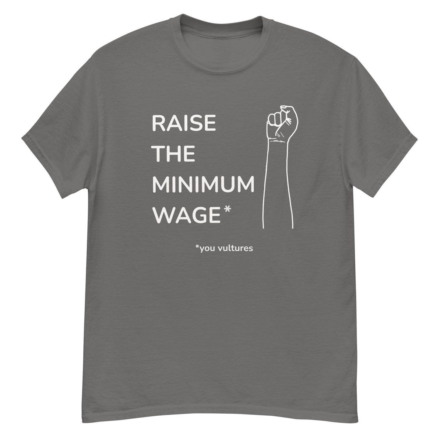 Raise the Minimum Wage (white text) - Men's Tee