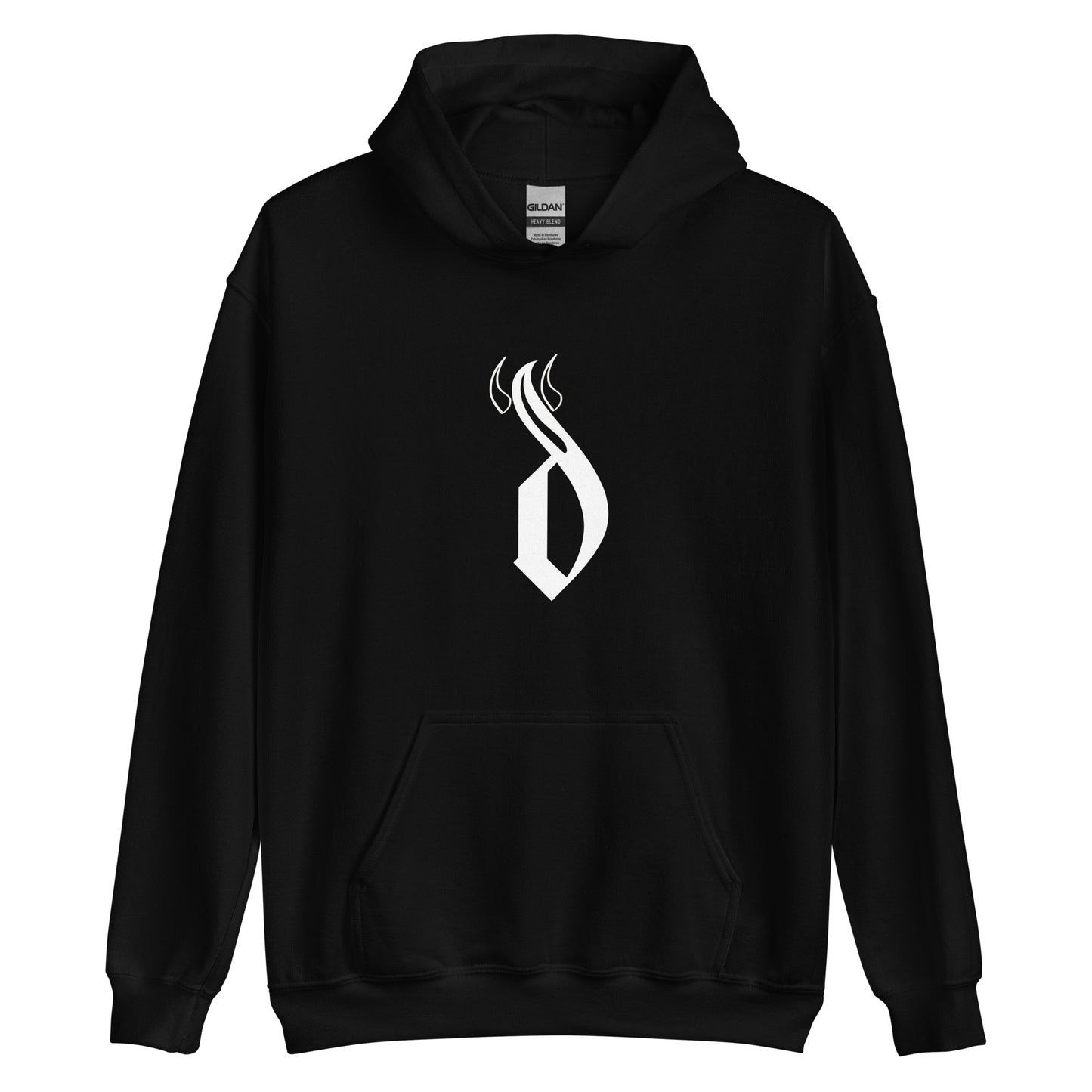 Black Hoodie with Diablerie Apparel Logo in White